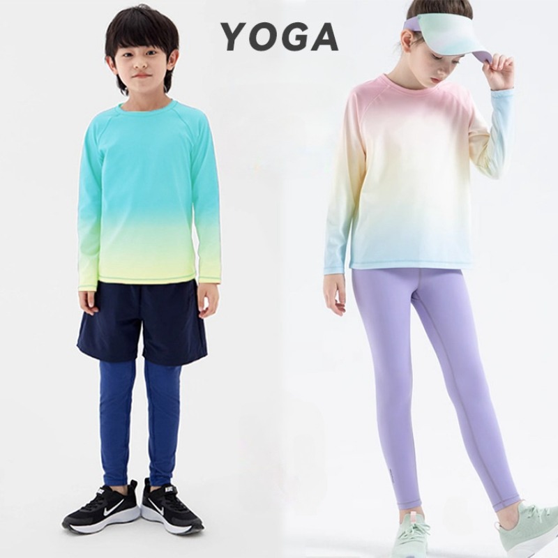 Yoga Fitness Girl - Children's Yoga Shirts Long Sleeve Boys