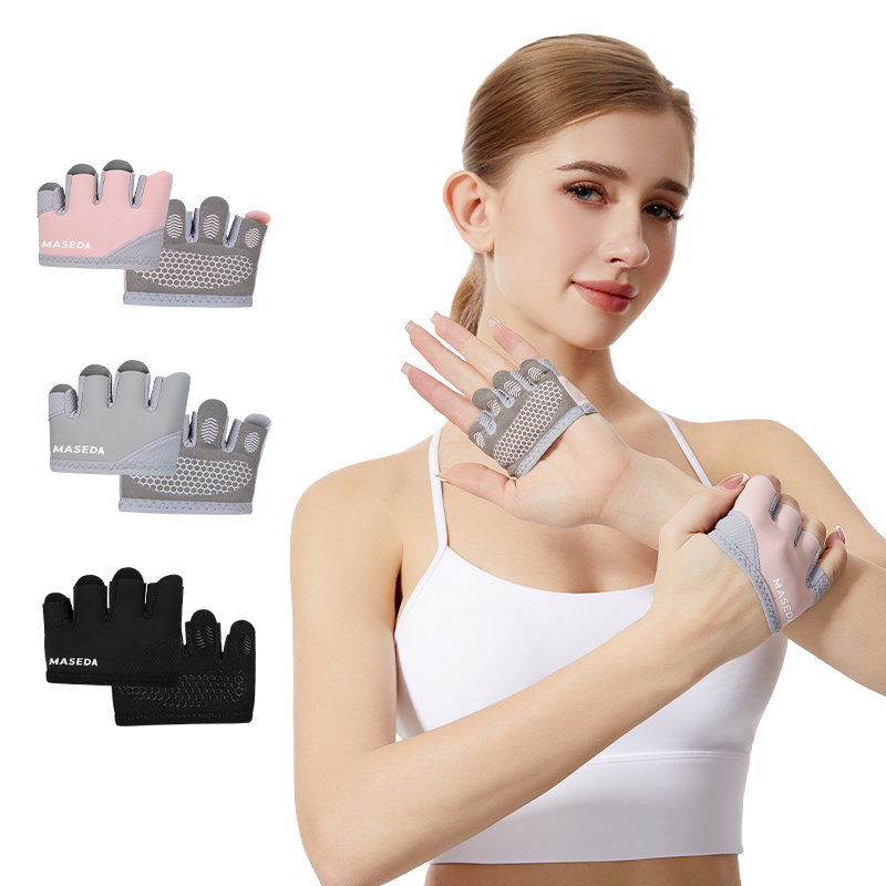 Fitness Yoga - Pair of Fitness Fingerless Gloves: Anti-Blister