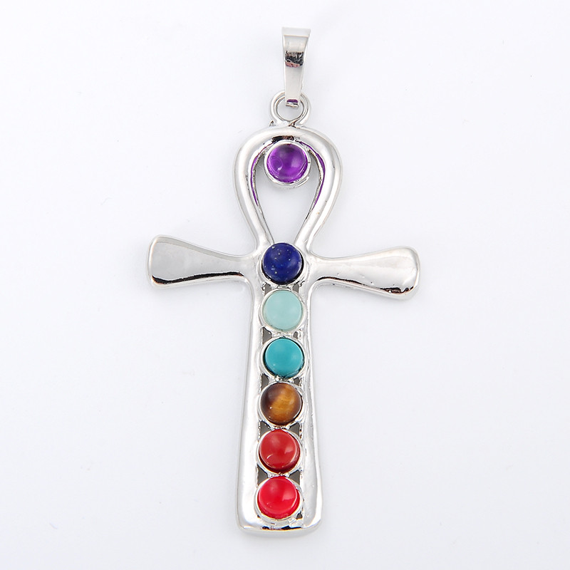 7 Chakra Stone Necklace Pendan - Yoga Health & Fitness Center 评论和价格