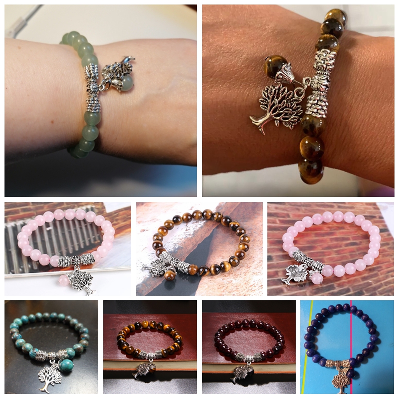 Women Bracelets Men Charm Natu - Yoga Health & Fitness Center 评论和价格