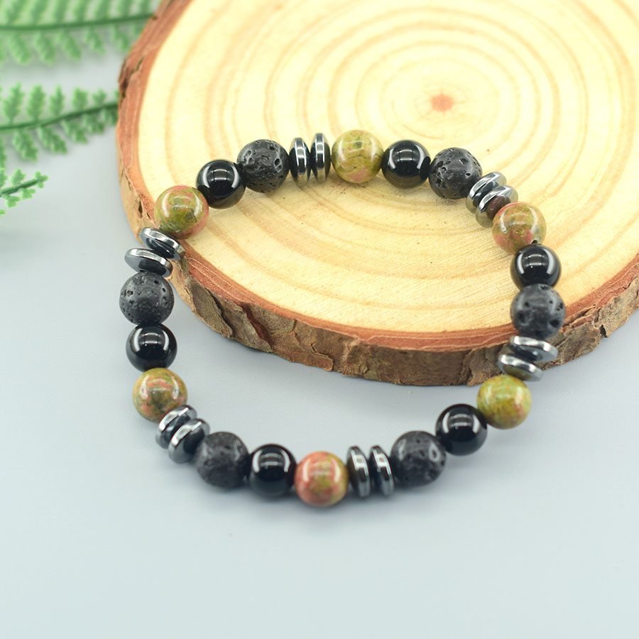 Natural Unakite Jasper Stone B - Yoga Fitness Promotion 评论和价格