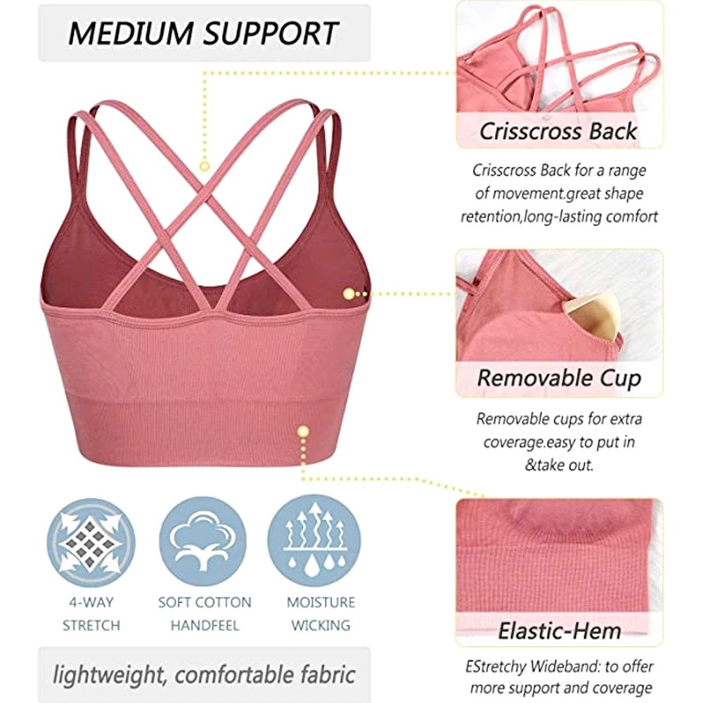 1PC Cotton Sports Bras Women P - Yoga Fitness Girl 评论和价格