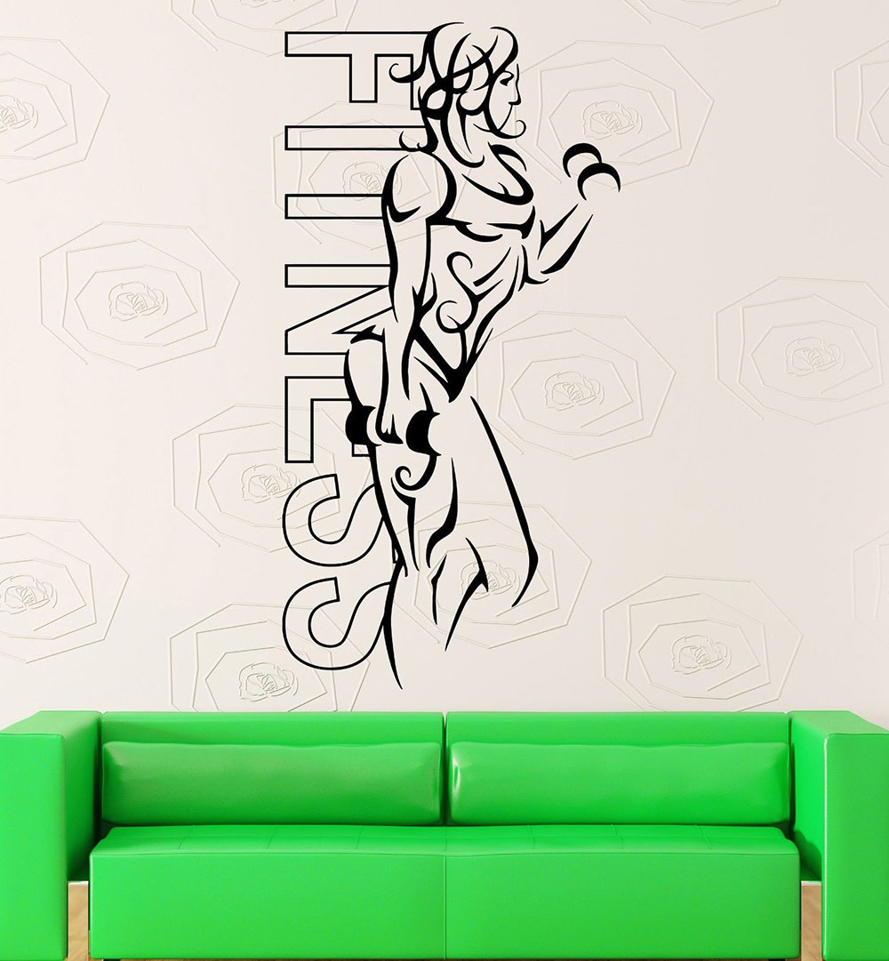 Wall Stickers Vinyl Fitness Gi - Yoga Health & Fitness Center 评论和价格