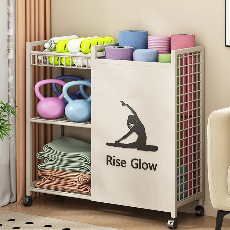 Mobile Fitness Cart with Wheel - Yoga And Fitness Studio 评论和价格