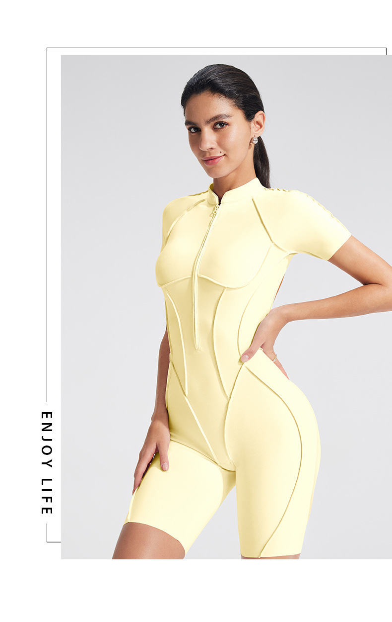 Sanding Yoga Jumpsuit Hollow-O - Yoga Fitness Girl 评论和价格