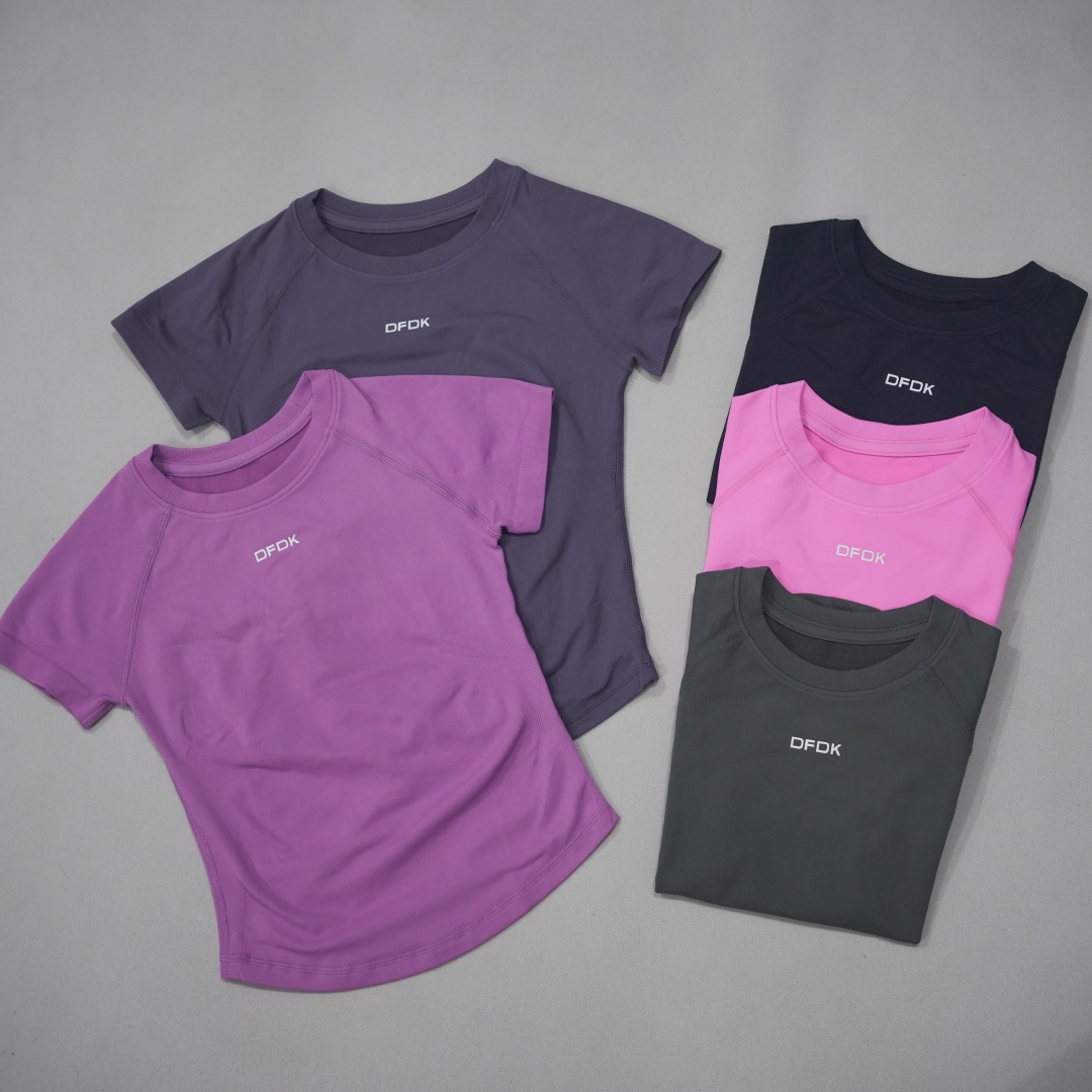 DFDK Ladies Crew Neck Short Sl - Yoga Daily Fitness 评论和价格