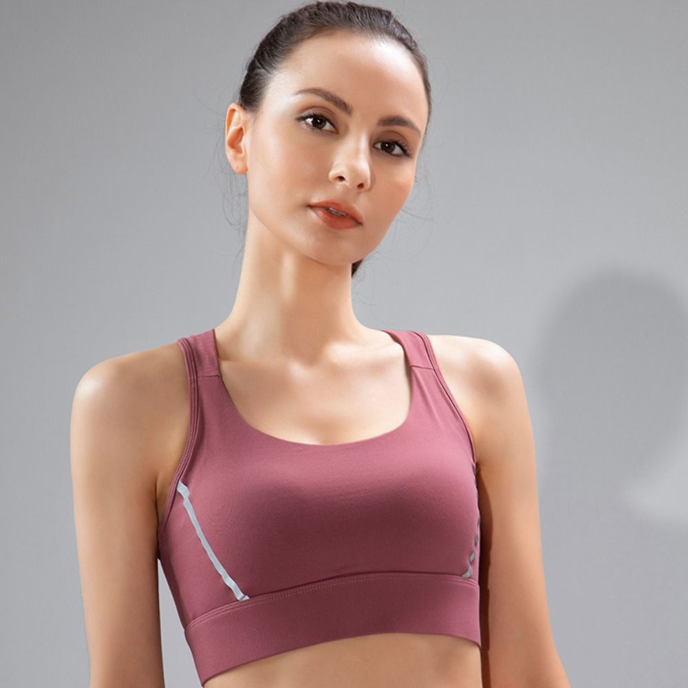 Solid Color I-shaped Sports Br - Fitness Yoga Youth 评论和价格