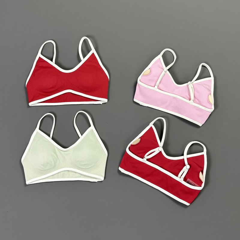 Women Contrastline Yoga Bra V  - Yoga Daily Fitness 评论和价格