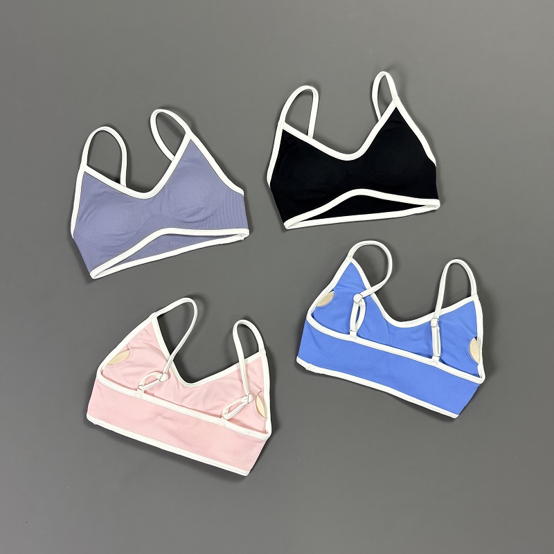 Women Contrastline Yoga Bra V  - Yoga Daily Fitness 评论和价格