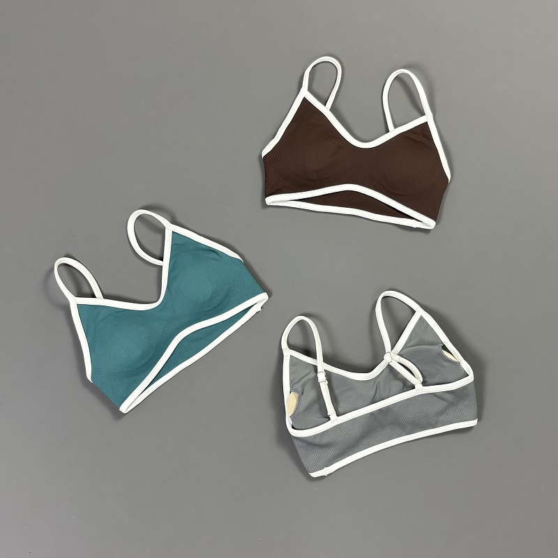Women Contrastline Yoga Bra V  - Yoga Daily Fitness 评论和价格