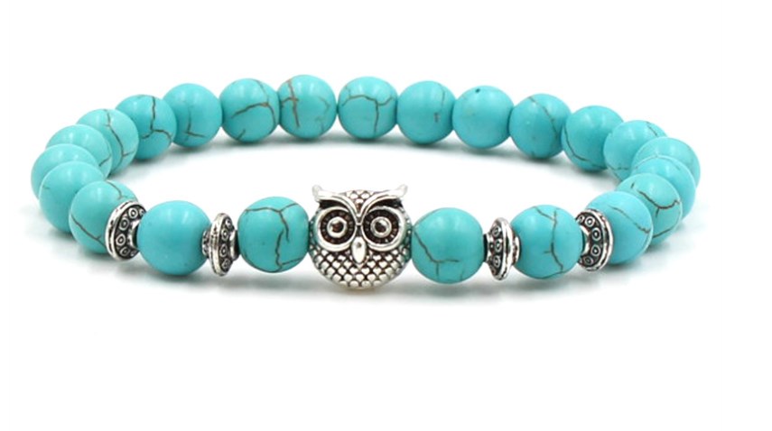 8mm tdft54 owl Bangles turquoi - Yoga Fitness Bar 评论和价格