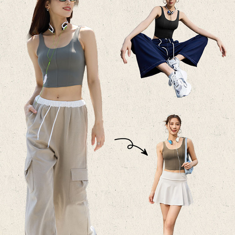 Aiithuug Yoga Crop Tops Build- - Yoga Daily Fitness 评论和价格