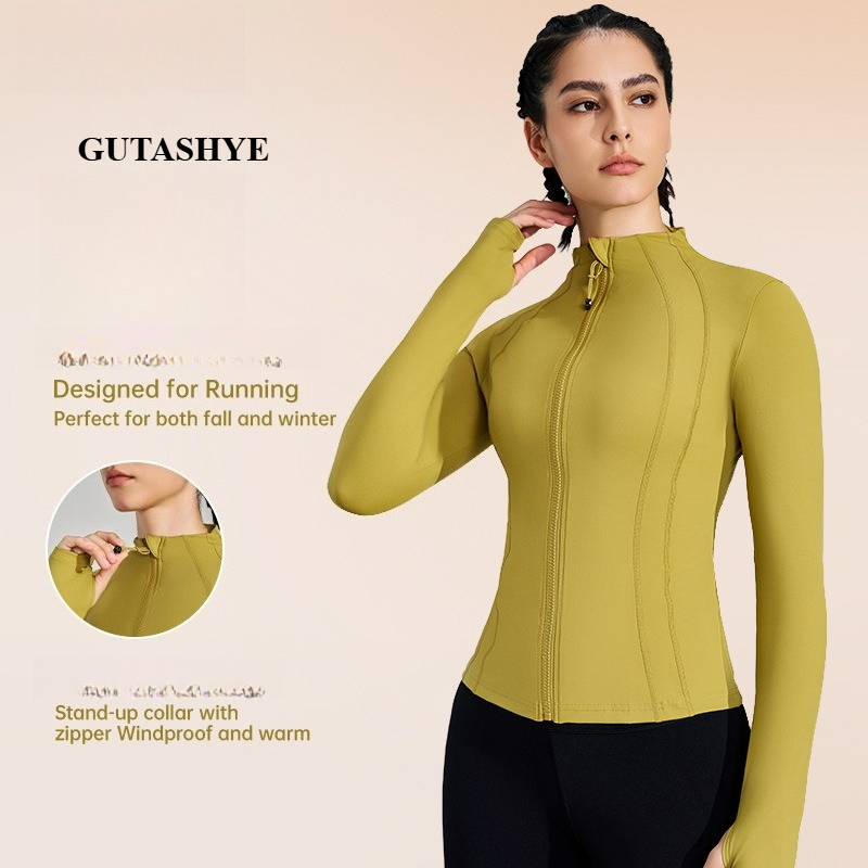 Women Zip Up Long Sleeve Yoga  - Yoga Daily Fitness 评论和价格
