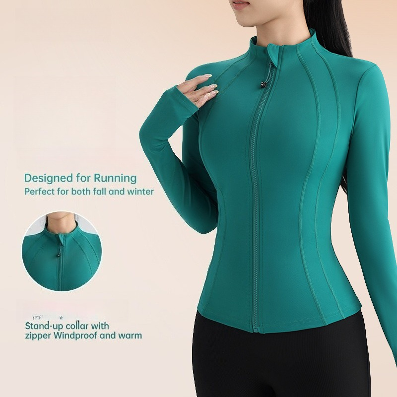 Women Zip Up Long Sleeve Yoga  - Yoga Daily Fitness 评论和价格