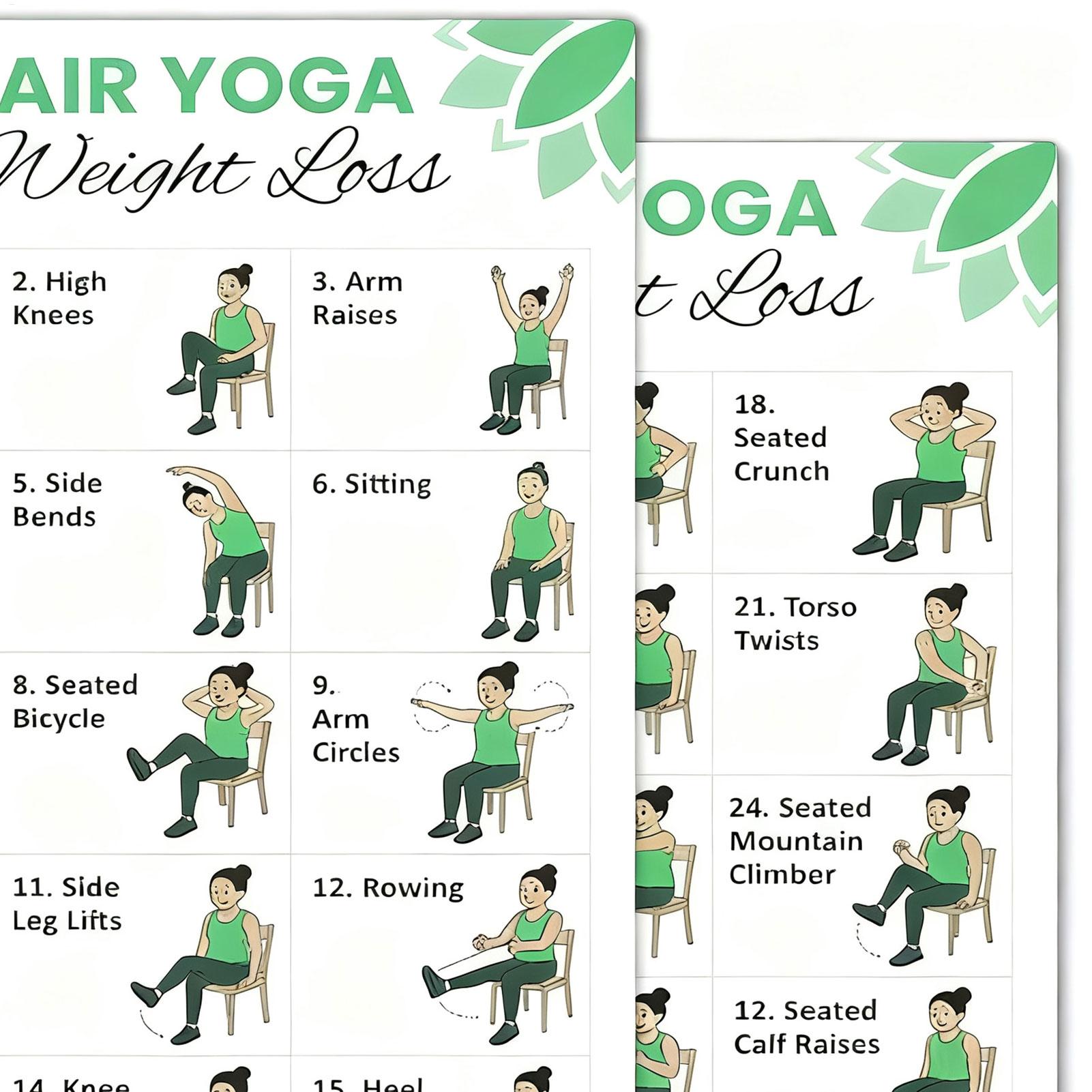2 PCS Yoga Poster Home Exercis - Yoga Health & Fitness Center 评论和价格