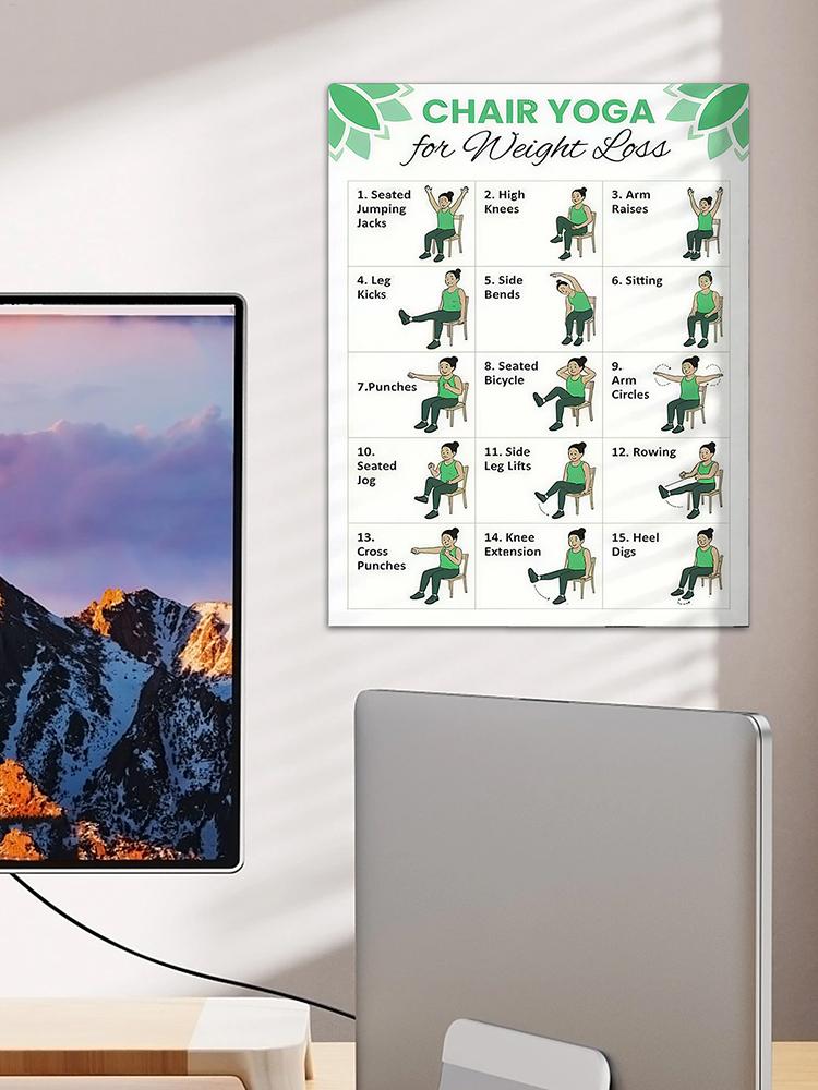 2 PCS Yoga Poster Home Exercis - Yoga Health & Fitness Center 评论和价格