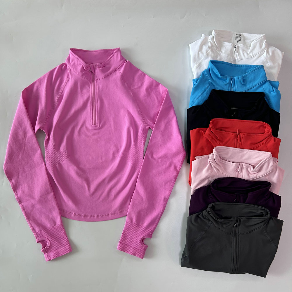 No Logo Yoga Jacket With Half  - Fitness Yoga 评论和价格