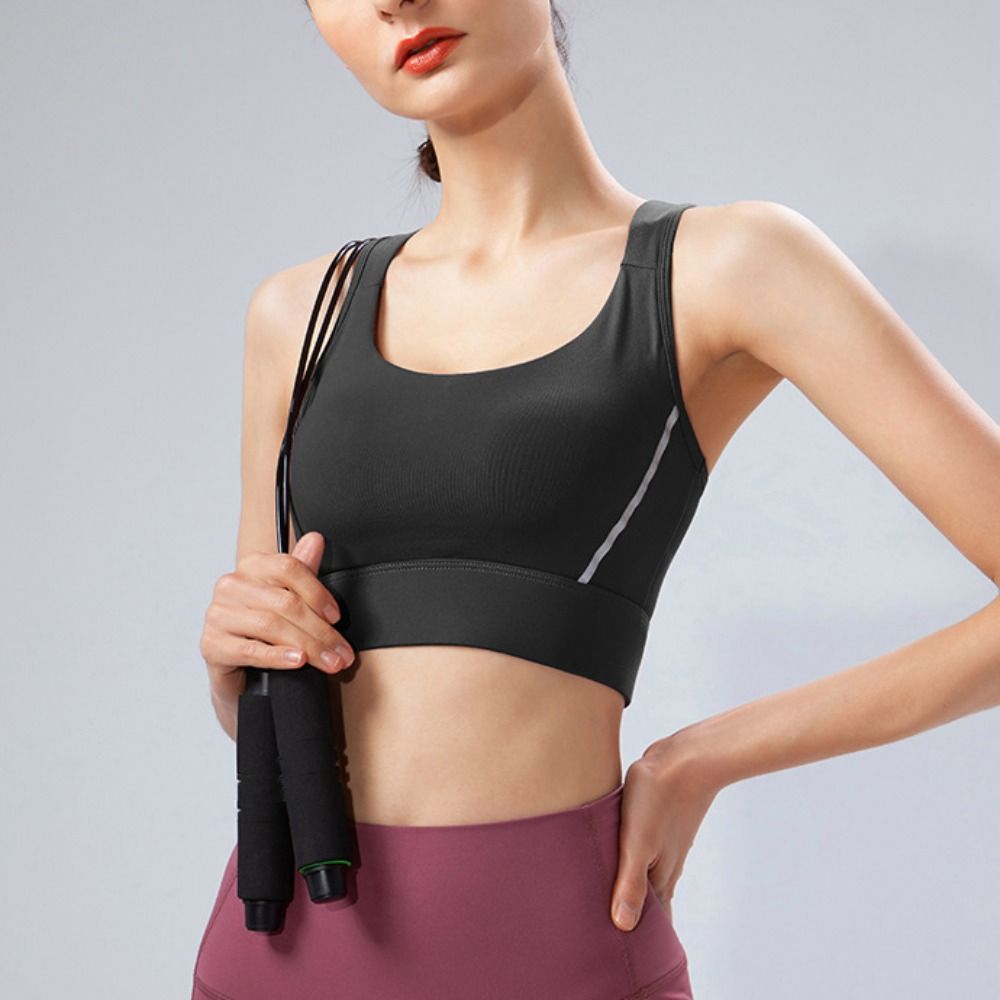 Solid Color I-shaped Sports Br - Fitness Yoga Youth 评论和价格