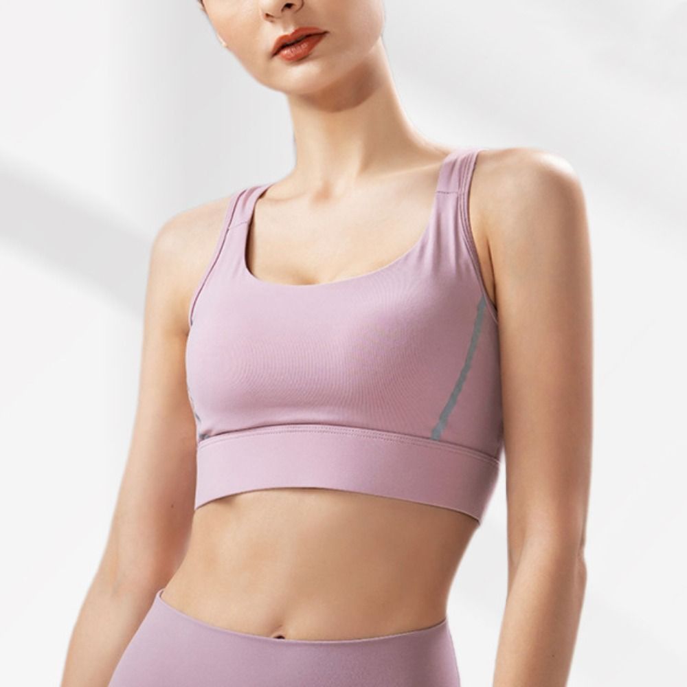 Solid Color I-shaped Sports Br - Fitness Yoga Youth 评论和价格