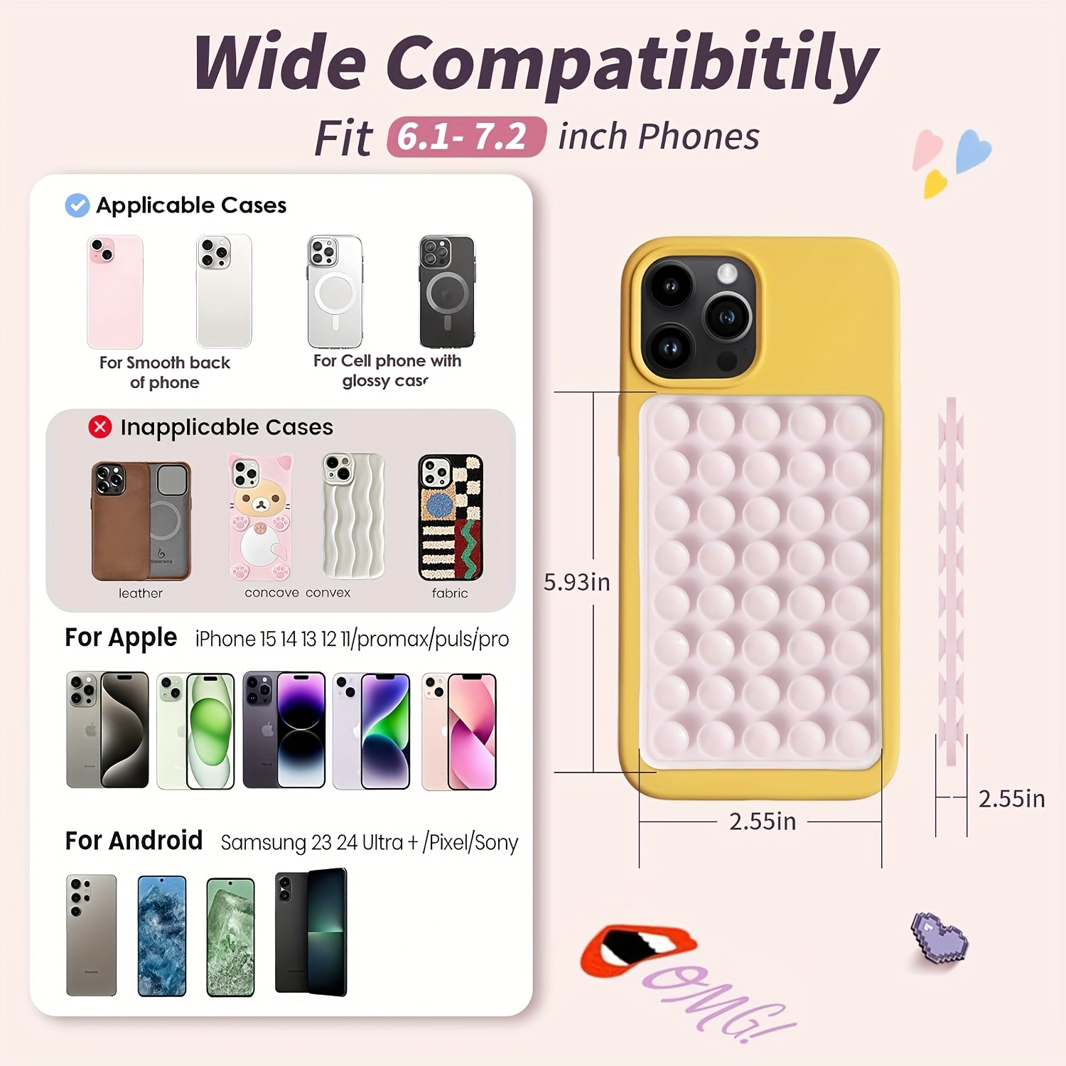 2pcs Double-Sided Silicone Suc - Fitness Yoga 评论和价格
