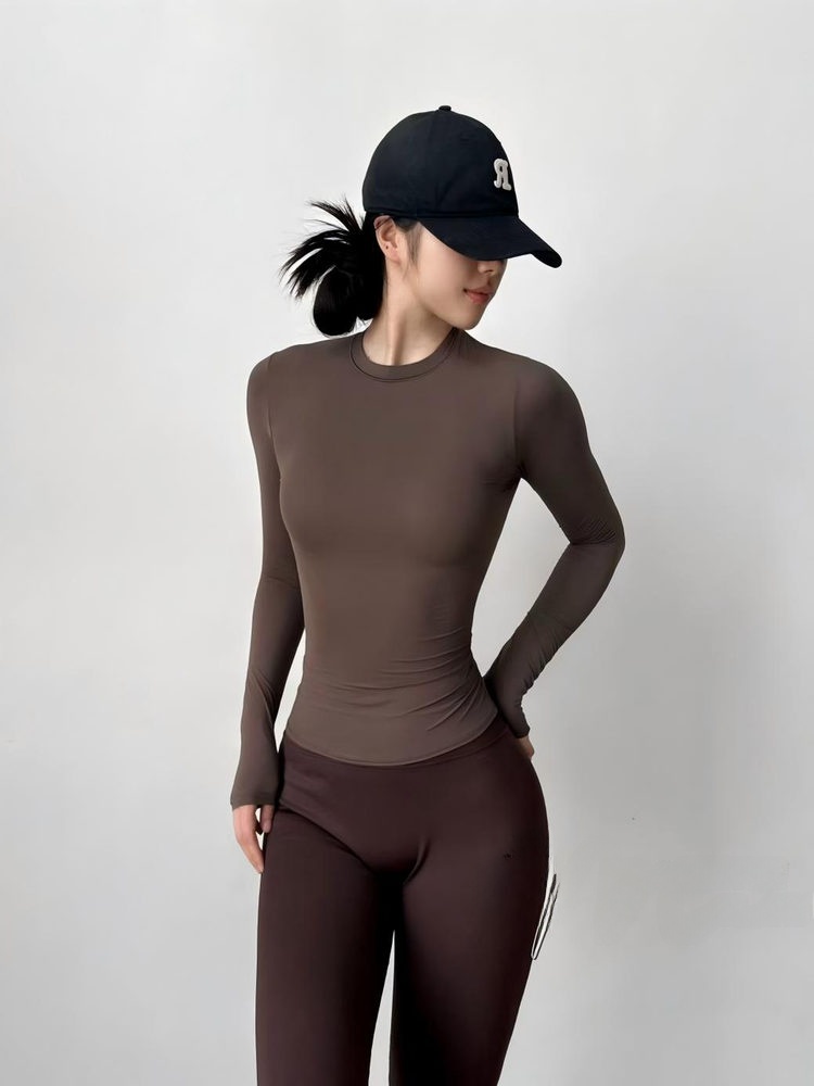 Slim Fit Long Sleeve Yoga Fitn - Yoga Fitness Girl 评论和价格